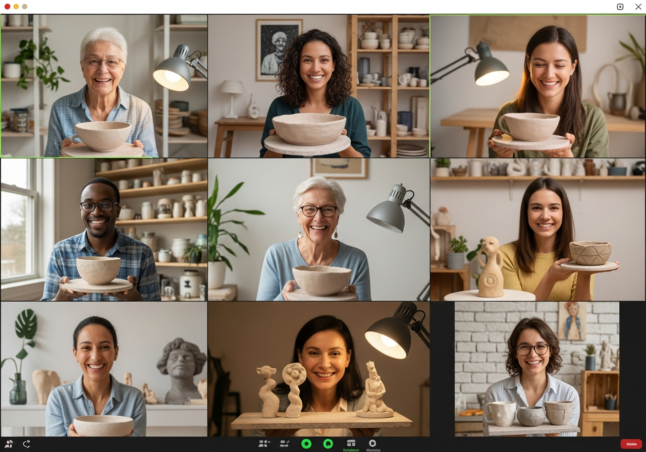 Групповые занятия по лепке